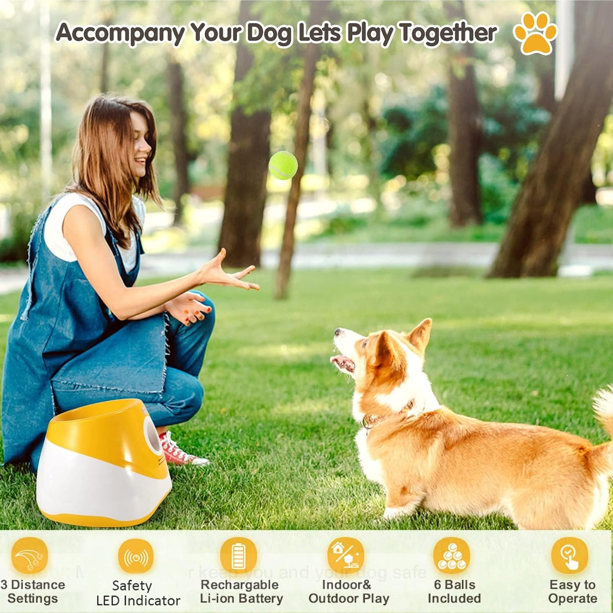 SOCO Automatic Ball Launcher for Dogs, Orange - Orange-15 balls - image 2
