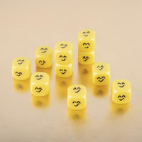 22MM Rounded Blank Six Sided Dice Lianshi Teaching Created Sesources - 10Pcs / Yellow - image 4