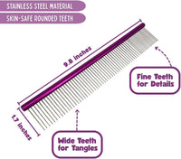 10-Inch Dog Combs for Grooming Matting - Purple / 10" - image 4