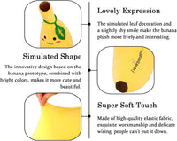 zhidiloveyou Banana Plush Pillow Stuffed Banana Plush Cute Fruit Toy - 13.7 INCH - image 3