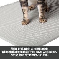 PetFusion ToughGrip Waterproof Cat Litter Matt with Inner Channels - Gray / 1 Count (Pack of 1) - image 2