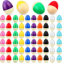 Yeshone 100 plastic egg shakers in 10 bright colors - view 4