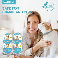 4 Pcs Cat Calming Collar Adjustable Lavender Scent Relaxing Cat Collar with 2 Pendant for Puppies Reduce Stress Aggression Anxious, up to 15 Inches(Grey, Silver)