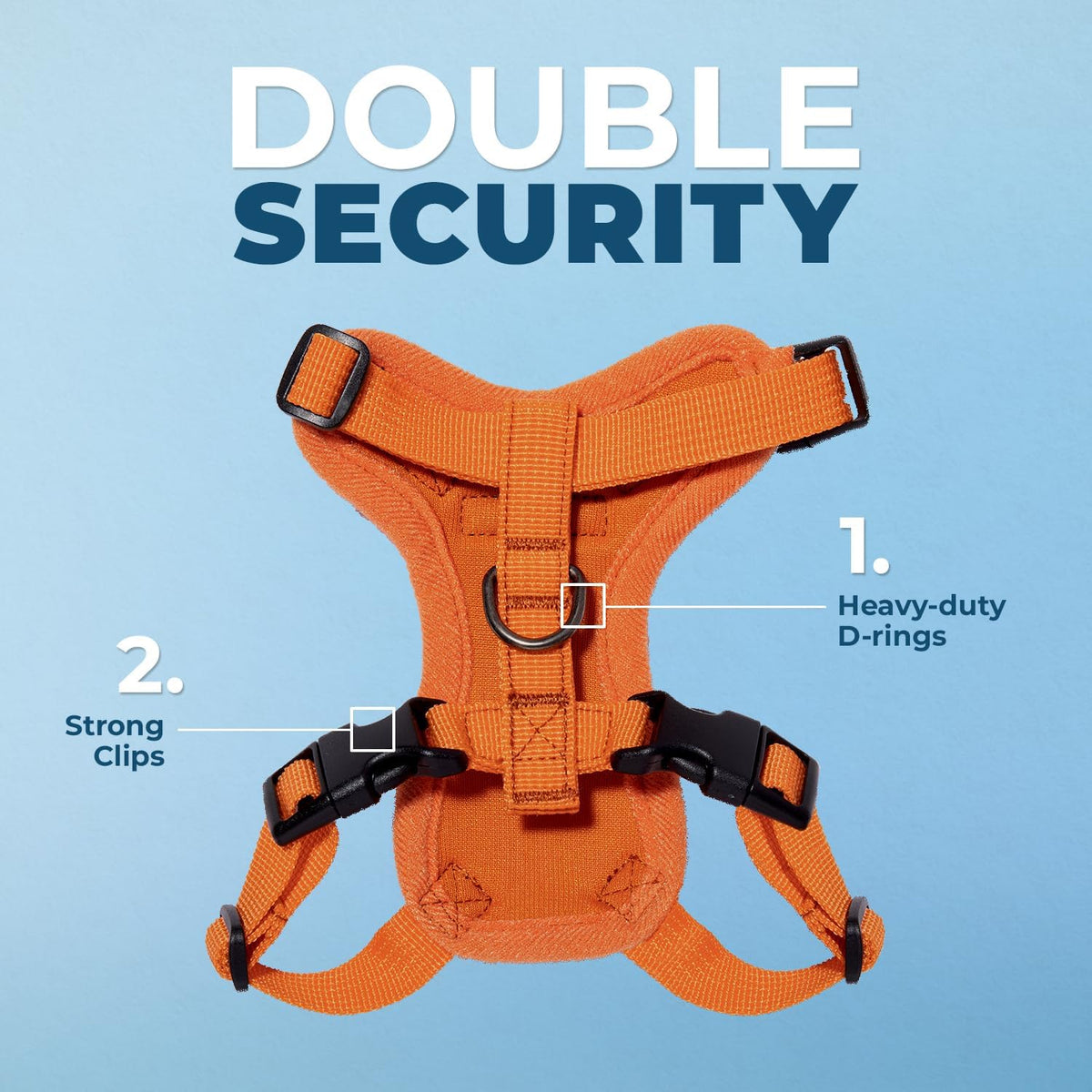 Voyager Escape-Proof Step-in Harness & Leash, Moss Green - Orange / XXS (Chest: 11.5 - 14") - image 2