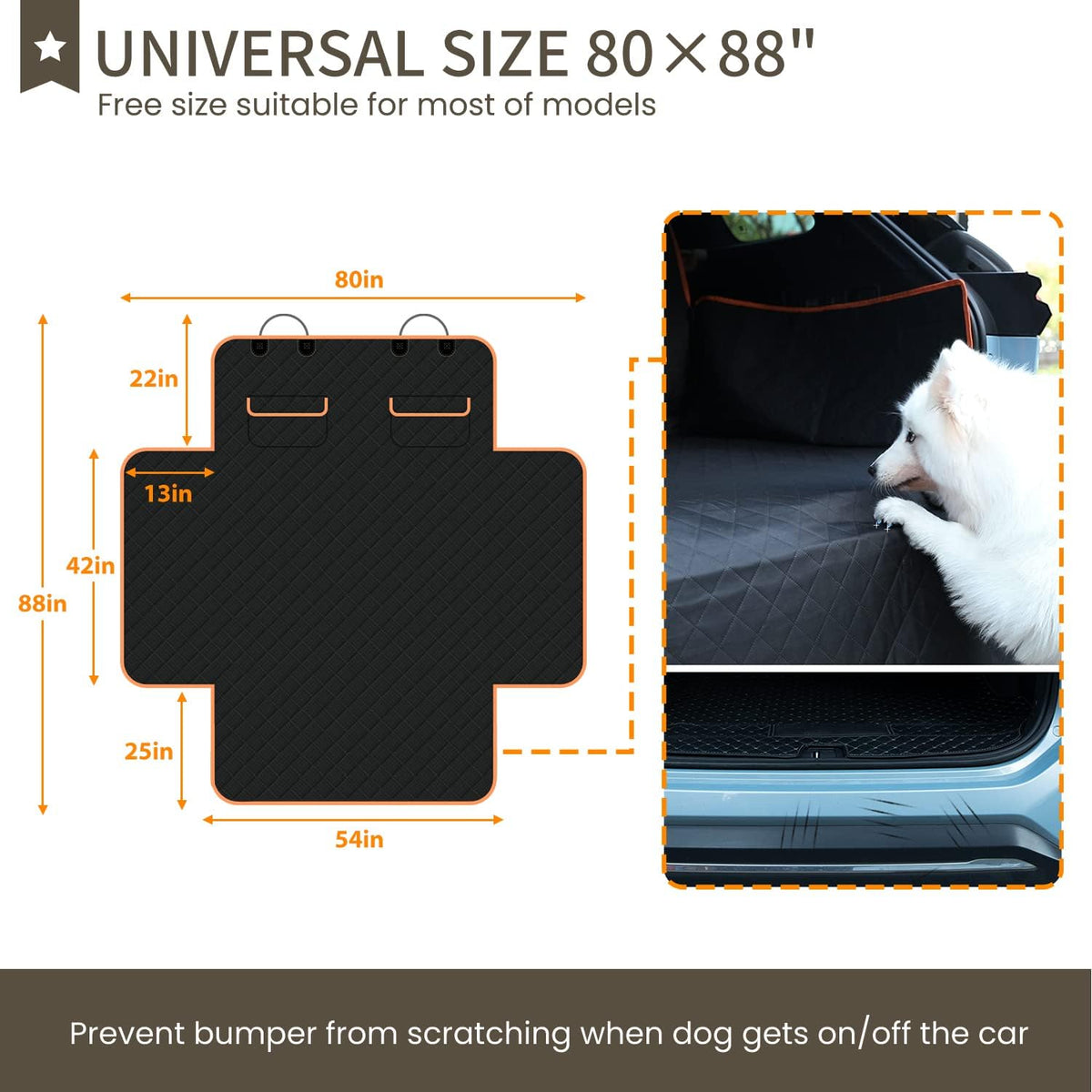 NESTROAD SUV Cargo Liner for Dogs - Black / Large - image 2