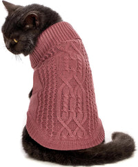 Cat Sweater Stretchy, 19 Colors, 6 Sizes - Maple Leaf Red / Medium / Vest