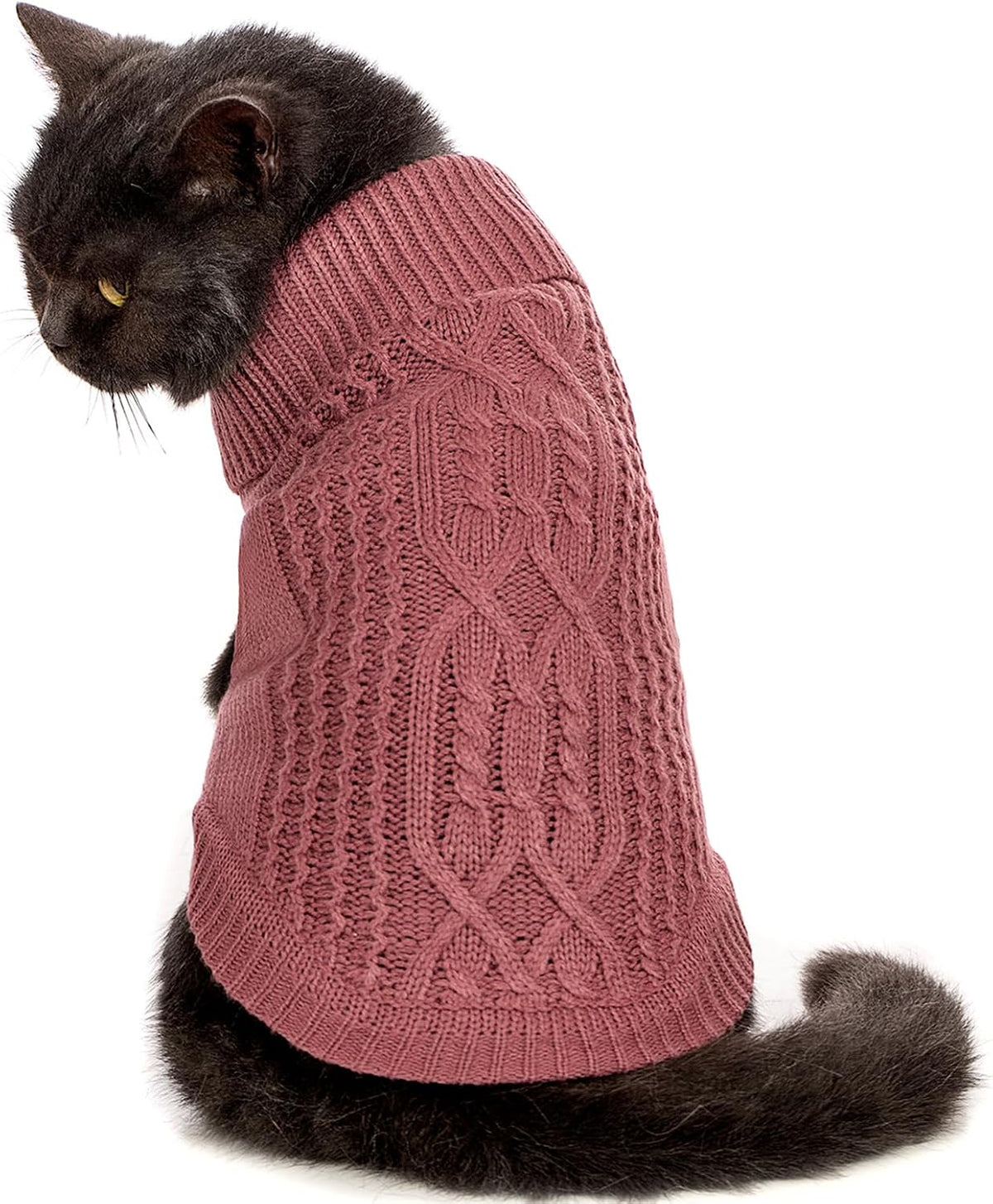 Cat Sweater Stretchy, 19 Colors, 6 Sizes - Maple Leaf Red / Medium / Vest