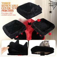 Globlazer Cat Tree Tower for Multiple Adult Cats, F82 - 82 inch / Blood-Goth - image 3