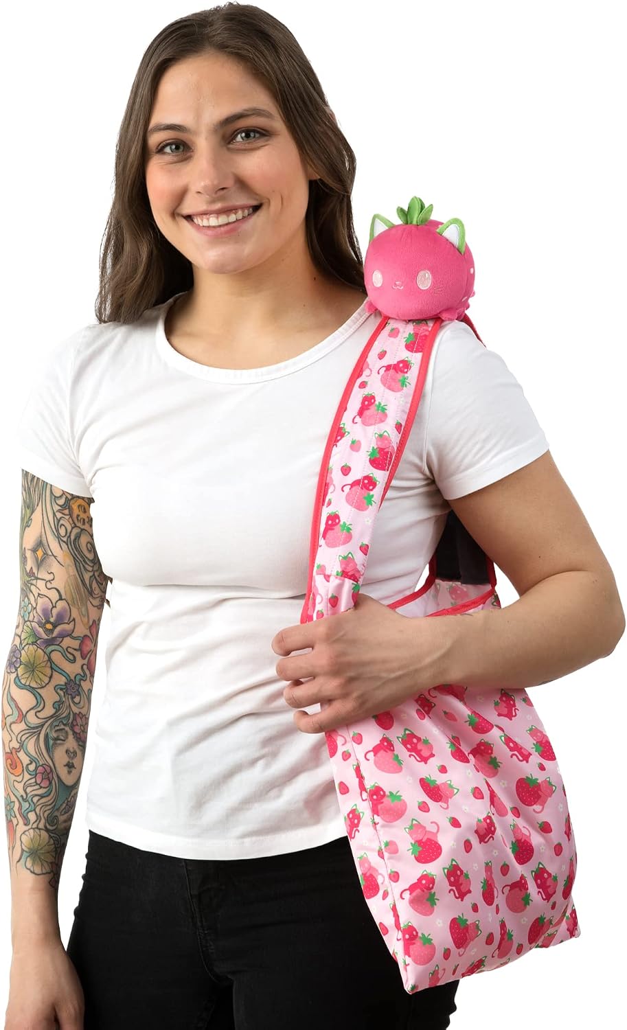 TeeTurtle Axolotl Blue & Rainbow Tote Bag – Fun for Kids & Family - image 3