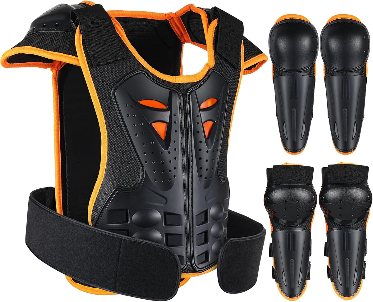 JUSTDOLIFE youth dirt bike gear set with chest protector, knee and elbow pads - view 6