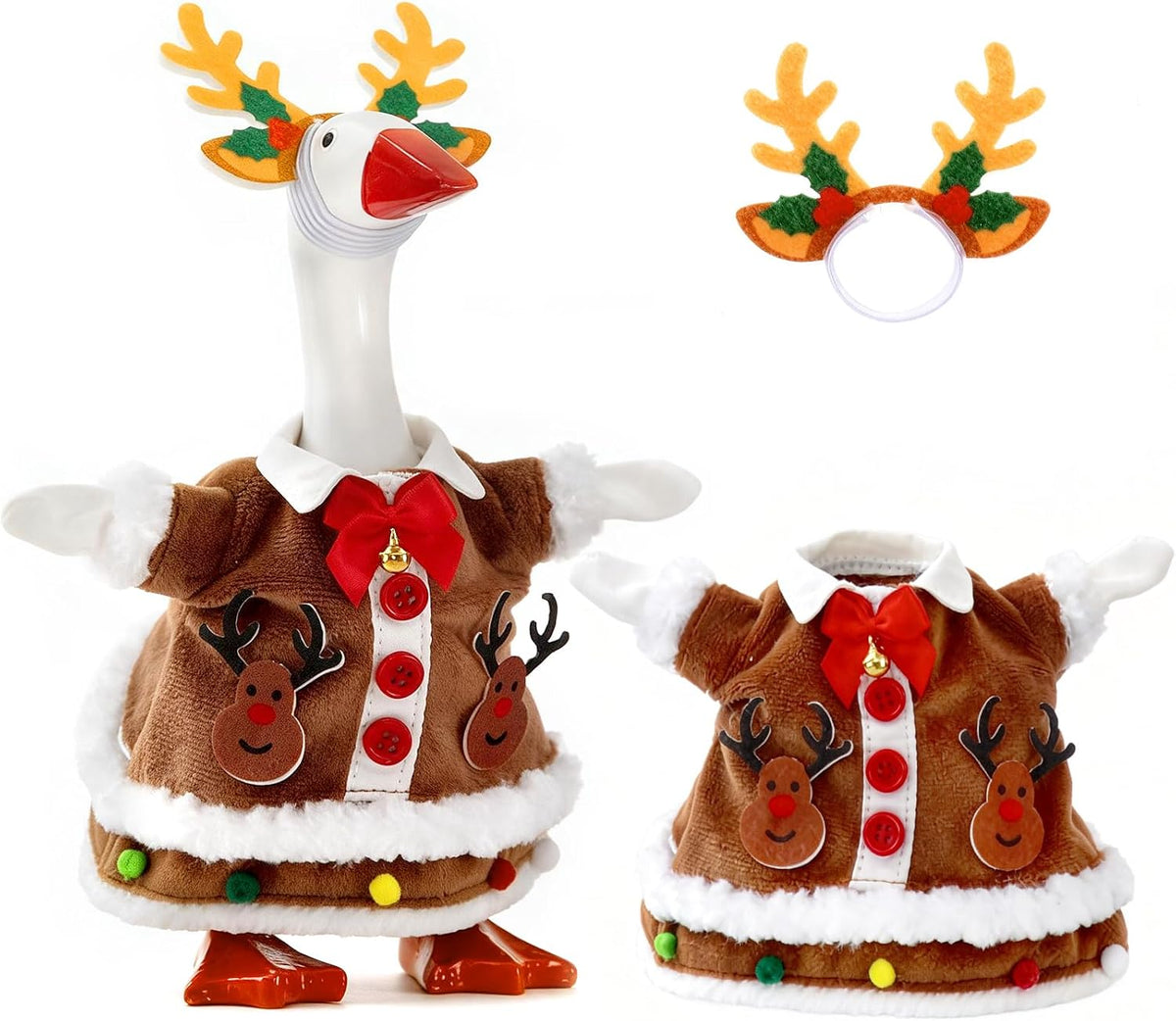 7 Inch Mini Desk Goose Outfits - Christmas Color(deer)
