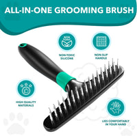 DOGI Deshedding Brush, Undercoat Rake for Dogs, Cats, Matted - Green - image 2