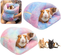 2 Pcs Guinea Pig Fleece Hideouts, Blue, Khaki, Star – Daily Care for Small Pets - Gradient Colors / Blending
