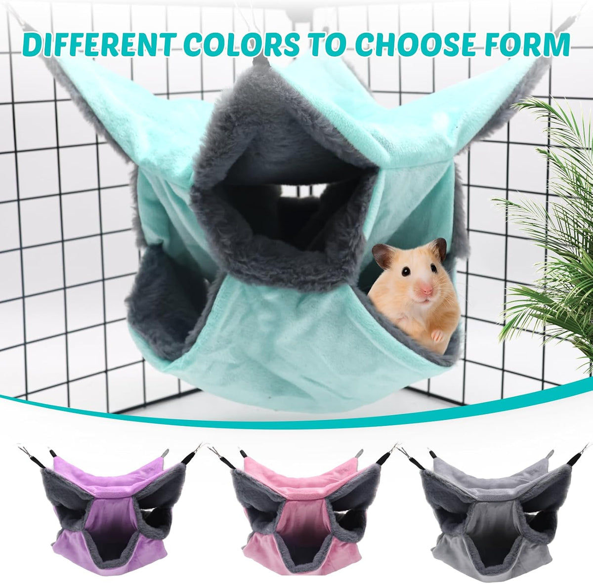 LYART Sugar Glider Pouch Hammock Bed Bedding - 5.Purple - image 4