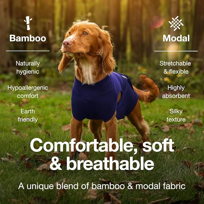 PupShield - Dog Surgery Recovery Suit Male and Female - All Dog Sizes - Easy to Use Anti Licking Design Breathable Comfortable - Spay & Neuter Recovery Suit - Surgical Onesie - Cone Alternative