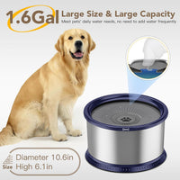 6.5L Stainless Steel Dog Water Bowl - Blue / 6.5L - image 2