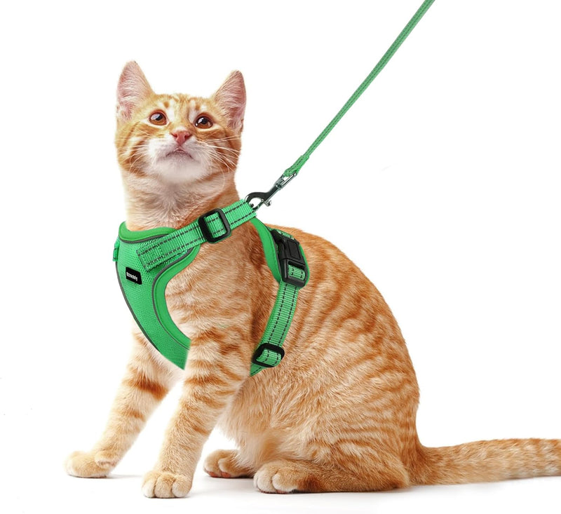 Cat Harness and Leash Set - Green / S