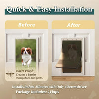 AMZOO Large Replacement Dog Door Flap PetSafe 16 7/8” x 10 1/8” - Matte Gray / Extra Large / 2 - image 4