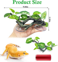 2 PCS Reptile Corner Branch - Green With White - image 2