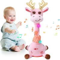MIAODAM Dancing Talking Giraffe Toys - Giraffe Style 3-pink