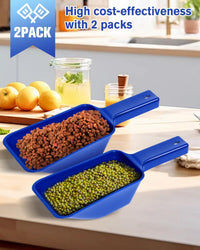 2 Cup Dog Food Scoop, Plastic Pet Food Scoop with Measuring Lines for Accurate Pet Food - Blue - image 4
