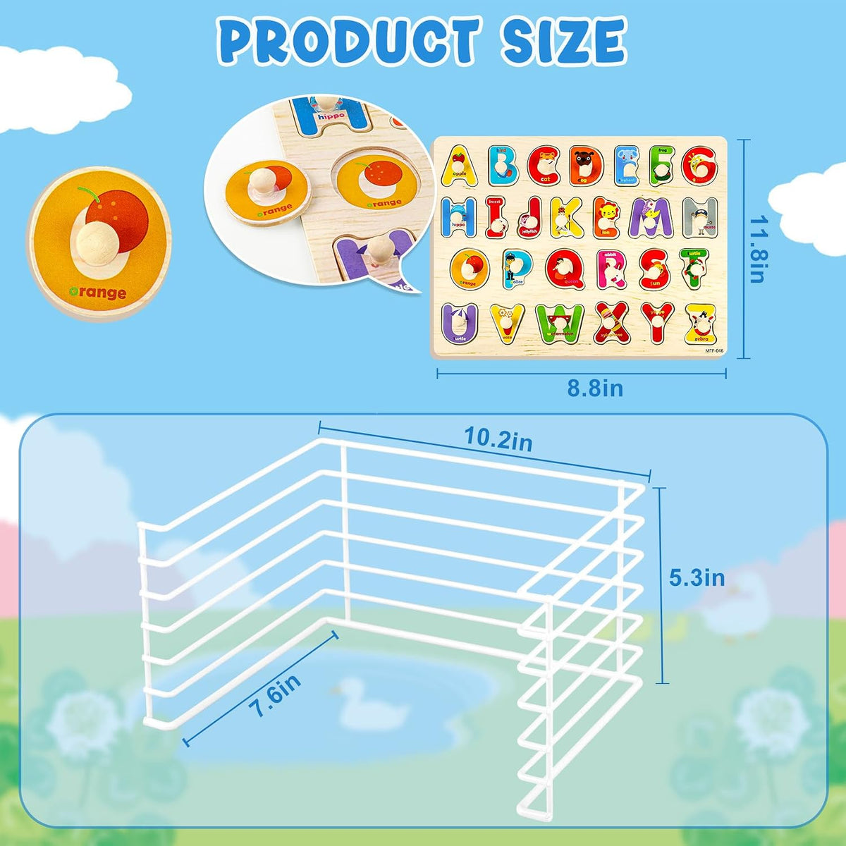 Attmu Wooden Puzzles for Toddlers - Multi / 6 Pack - image 3