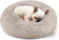 Hoewina Dog & Cat Bed for Indoor Cats - Brown / 24.0"L x 24.0"W x 8.0"Th