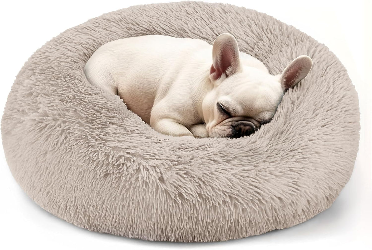 Hoewina Dog & Cat Bed for Indoor Cats - Brown / 24.0"L x 24.0"W x 8.0"Th
