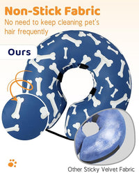 Supet Inflatable Dog Cone Collar Alternative After Surgery, Doggie Neck Donut Collar Recovery ECollar for Post Surgery, Soft Dog Cone for Small Medium Puppies Cats