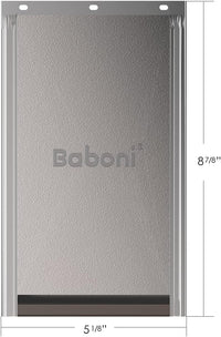 Baboni Replacement Flap for Dog and Cat Doors Including Screws - Brown Magnetic Strip / Small(Pack of 1) / For baboni metal dog door - image 2