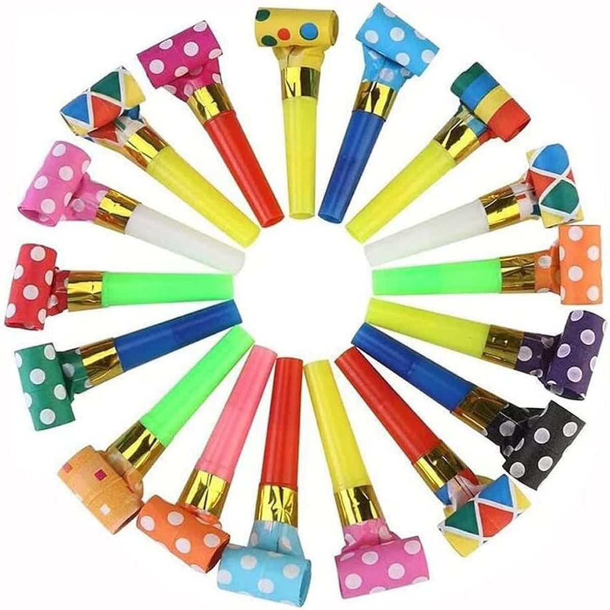 25 PCS Party Blower Blowouts Noisemakers Funny Blow Horns Colorful - 75