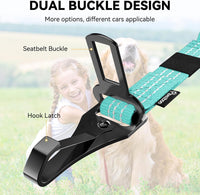 Pawaboo 2Pack Dog Car Seatbelt - AE-Lake Blue + Black - image 3