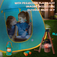 Qtioucp Kids Camping Set 50pcs with Tent & Space Projector Flashlight - Kids Camping Set - image 2
