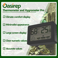 Reptile Thermometer and Hygrometer - KD40-Black / 1Pack - image 2