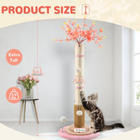 40'' Tall Sisal Cat Scratching Post - pink-45inch - image 2
