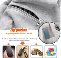 Tomkas Small Dog Sling Carrier, Classic Pocket & Classic Strap - Grey / M - Zip pocket & Adjust Strap - image 4