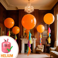PartyWoo White Balloons 155pcs Matte White Latex Balloons Different - Orange-y9 / 18 inch - image 4