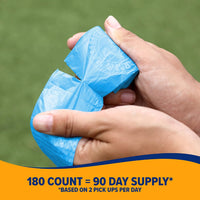 Arm and Hammer Easy Tear Dog and Cat Waste Bags - Blue / 180 Count (Pack of 2) - image 3