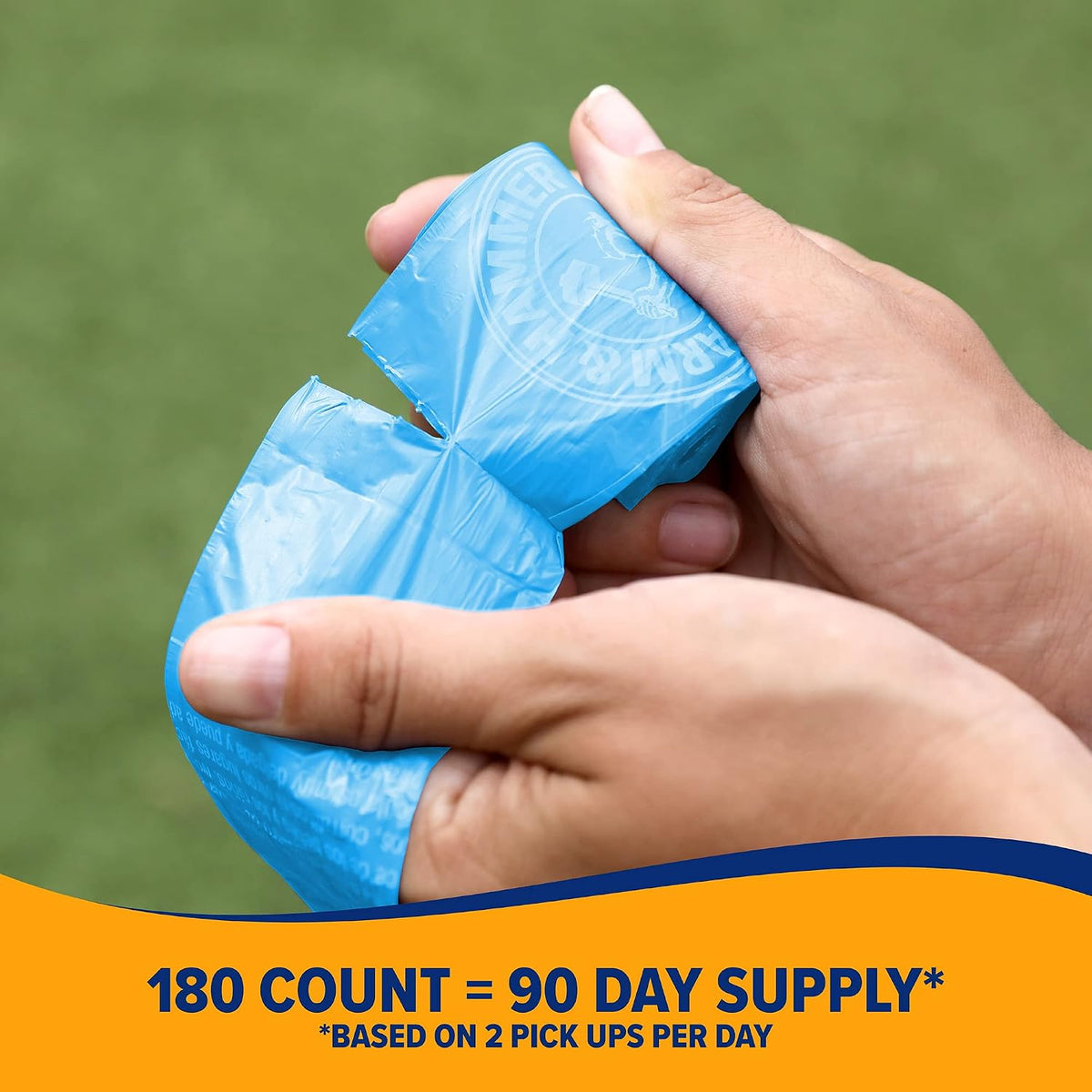 Arm and Hammer Easy Tear Dog and Cat Waste Bags - Blue / 180 Count (Pack of 2) - image 3