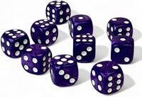 Luck Lab 10 Pack 16mm D6 Acrylic Dice Set - Purple Pearl - image 2