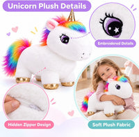 TOYSYM Seal Plush with 4 Babies - Unicorn - image 4