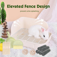 RUBYHOME Rabbit Litter Box Toilet - White - image 3