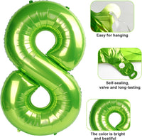 Number Balloons 1st Birthday Decorations - Light Green / Number 3 - image 4