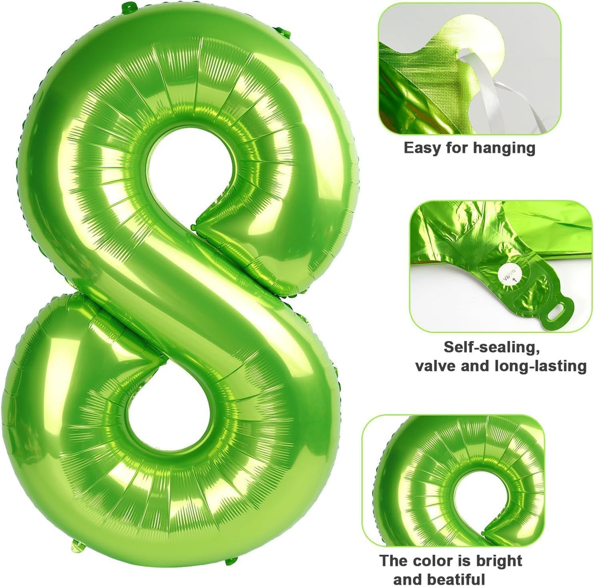 Number Balloons 1st Birthday Decorations - Light Green / Number 3 - image 4