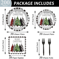 CHUNNIN 200 PCS Gone Fishing Party Plates Napkins Fishing Tableware - Christmas - image 2