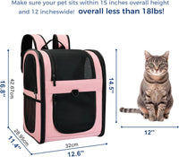Apollo Walker Cat Backpack Carrier, Support Frame - Pink / Medium-Standard - image 2