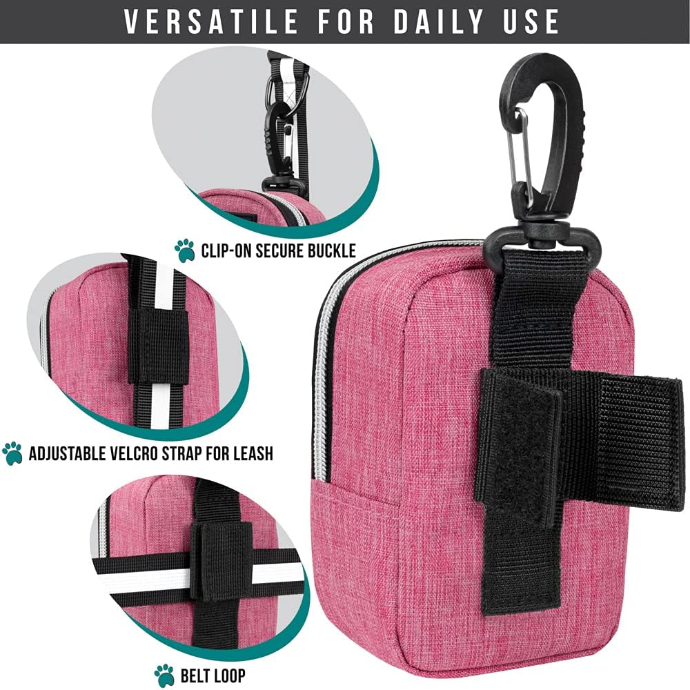PetAmi Dog Poop Bag Holder for Leash - Pink / 1 Count (Pack of 1) - image 4