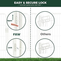 FXW Rollick Unleashed Dog Playpen for Indoor, Yard, RV Camping, 32 inch 8 Panels for Small and Medium Dogs, White│Patented