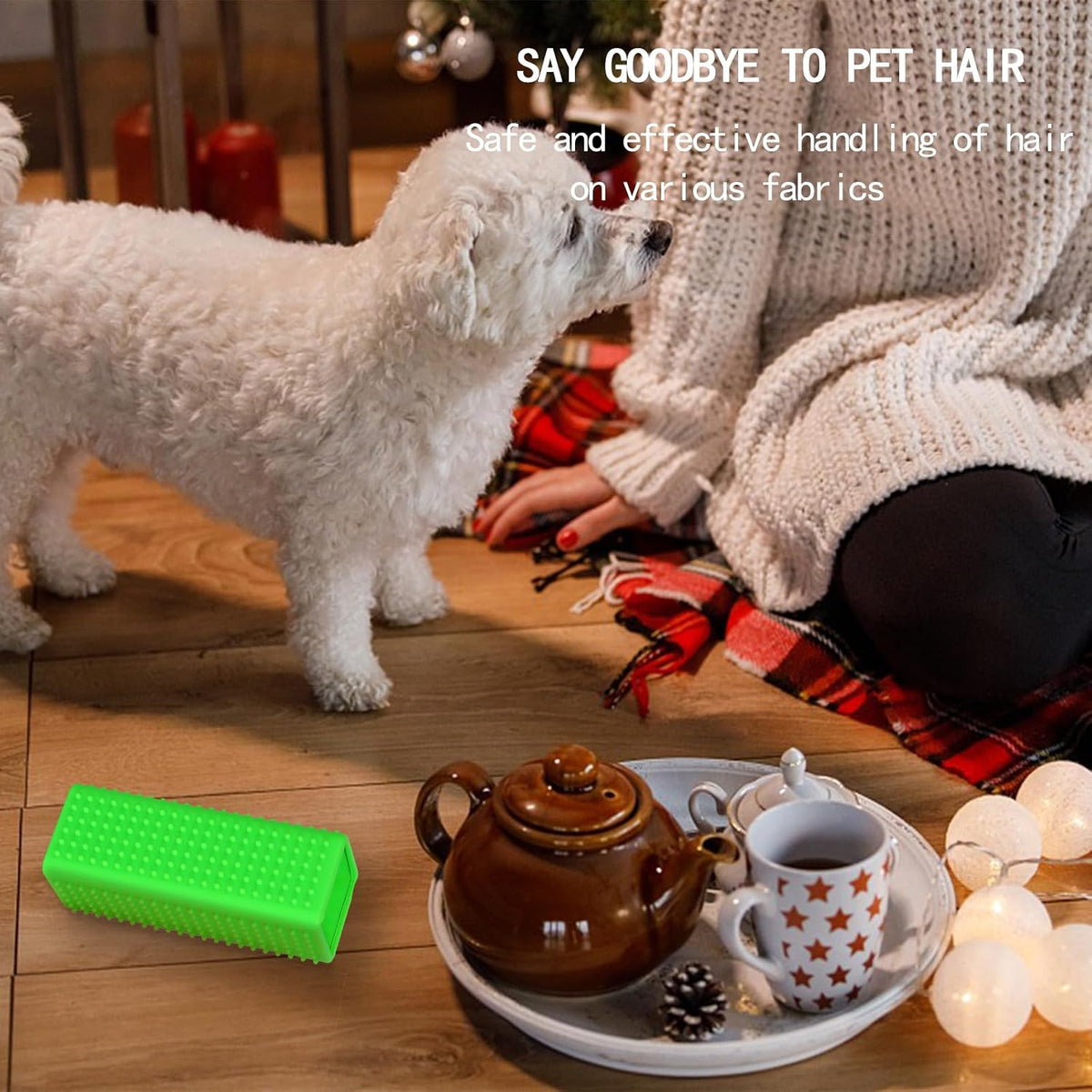 2pcs Pet Dog Cat Hair Remover, Pet Hair Removal Tool - Orangegreen - image 2