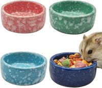 2 Pcs Hamster Food Bowl Guinea Pig Ceramic Water Bowl Small Animal - Multi-Color / 4Pcs:S